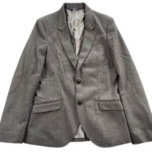 A/X Armani Exchange Sport Coat Small 38" Chest Gray Wool Raw Edge Blazer Jacket